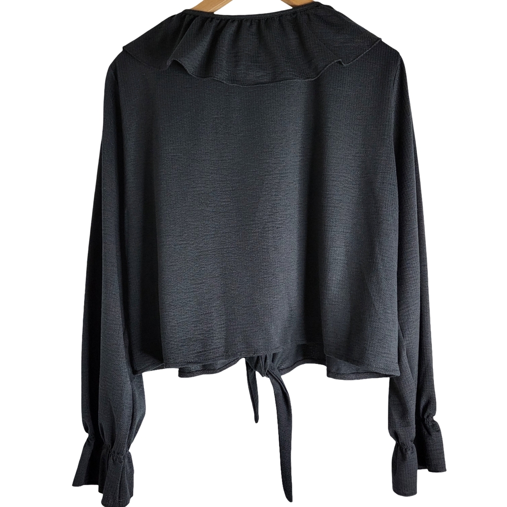 Black Ruffle Blouse - Picture 6 of 9